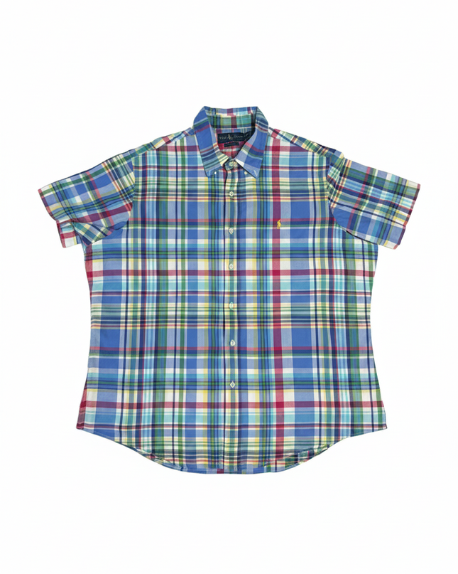 Ralph Lauren Multicolor Plaid Custom Fit Short Sleeve Shirt