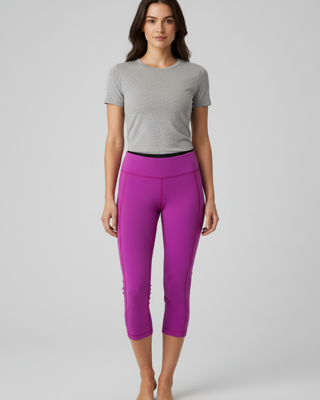 Lululemon Purple Cropped Performance Leggings