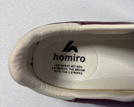 Homiro Burgundy Three Stripe Low Top Sneakers