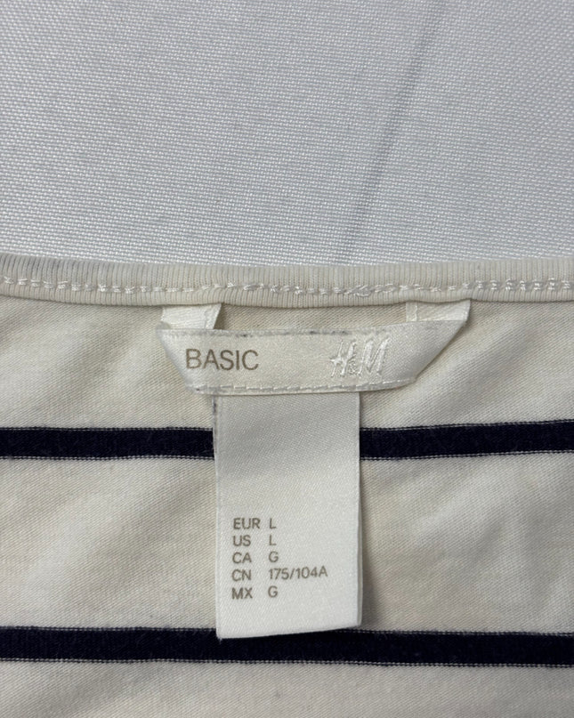 H&M Black and White Striped Tank Top
