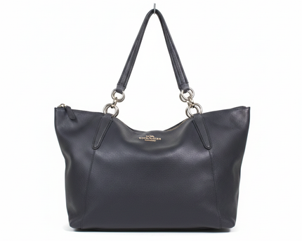 Coach Black Pebbled Leather Tote Bag