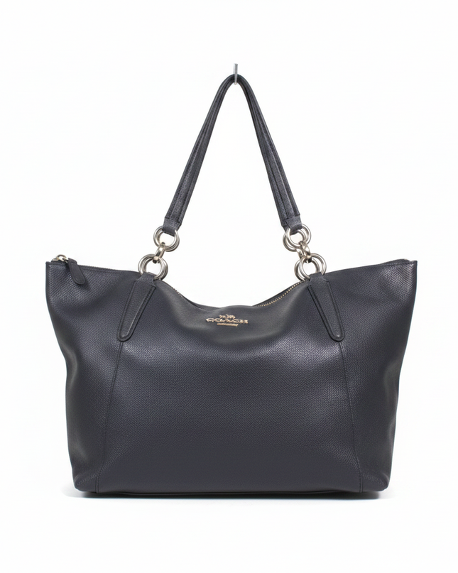 Coach Black Pebbled Leather Tote Bag