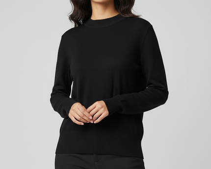 New Look Black Crew Neck Knit Sweater