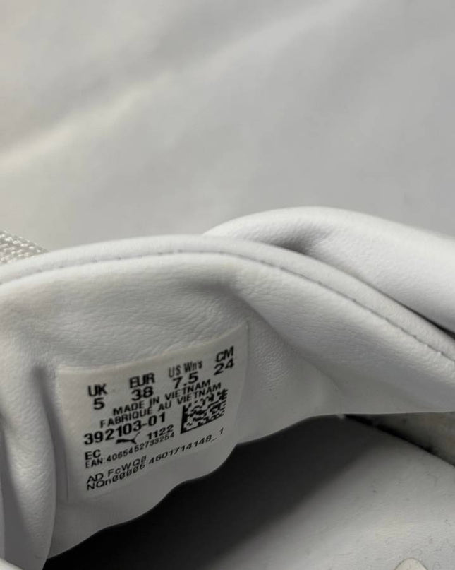 Puma White Mayze Stack Leather Platform Sneakers