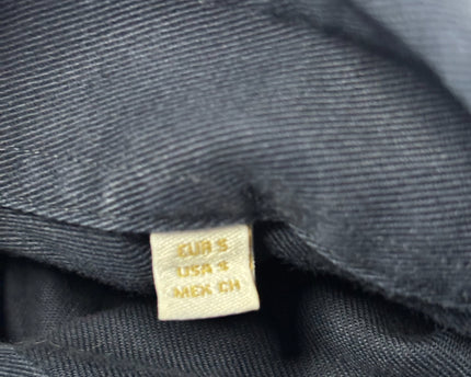 Massimo Dutti Navy Blue Cotton Twill Long Sleeve Shirt