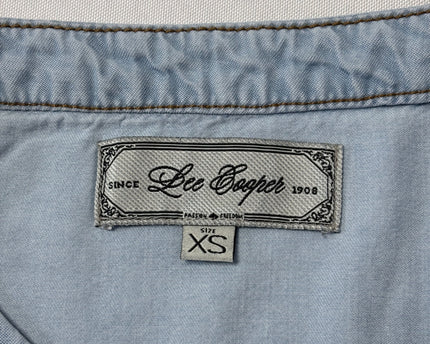 Lee Cooper Light Blue Short Sleeve Lyocell Top