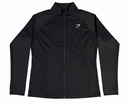Gymshark Black Full Zip Performance Sports Jacket