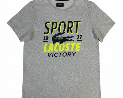 Lacoste Sport Grey Graphic Victory Tee
