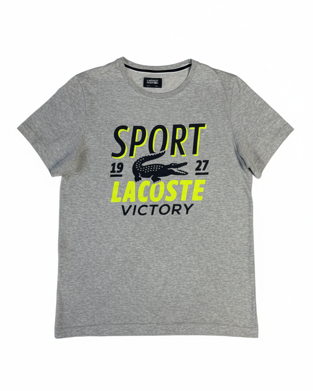 Lacoste Sport Grey Graphic Victory Tee