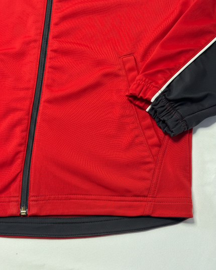 Nike Red and Black Colorblock Full-Zip Track Jacket