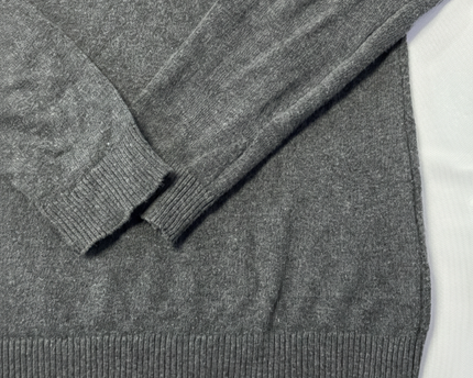 U.S. Polo Assn. Grey V-Neck Cotton Sweater