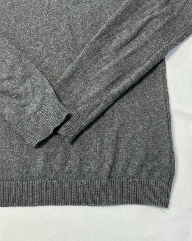 U.S. Polo Assn. Grey V-Neck Cotton Sweater