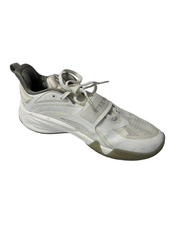 Anta White Silver Emblem Low Top Sneakers