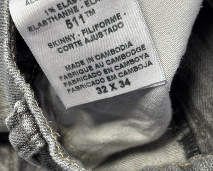 Levi's Grey 511 Skinny Fit Jeans