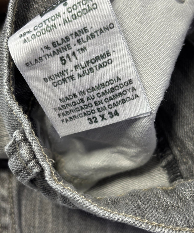 Levi's Grey 511 Skinny Fit Jeans