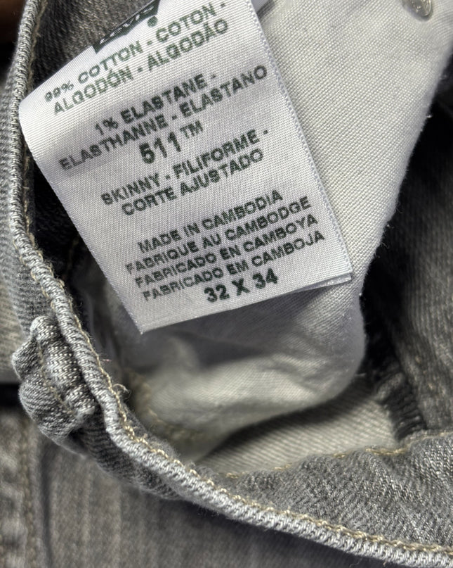 Levi's Grey 511 Skinny Fit Jeans