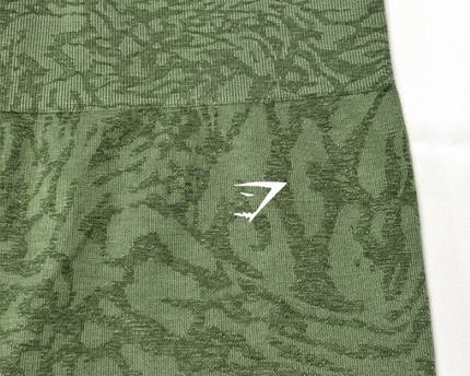 Gymshark Seamless High-Waisted Animal Jacquard Olive Green Leggings