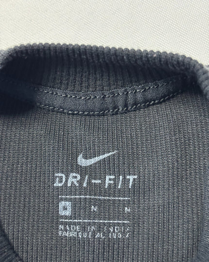 Nike Black Ribbed Mock Neck Cropped Tank Top