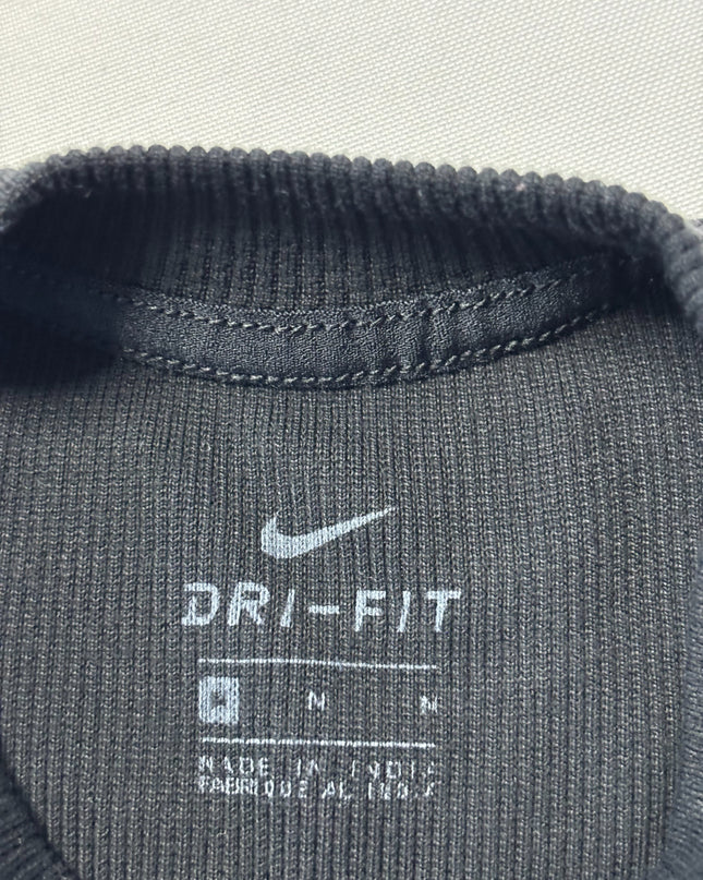 Nike Black Ribbed Mock Neck Cropped Tank Top