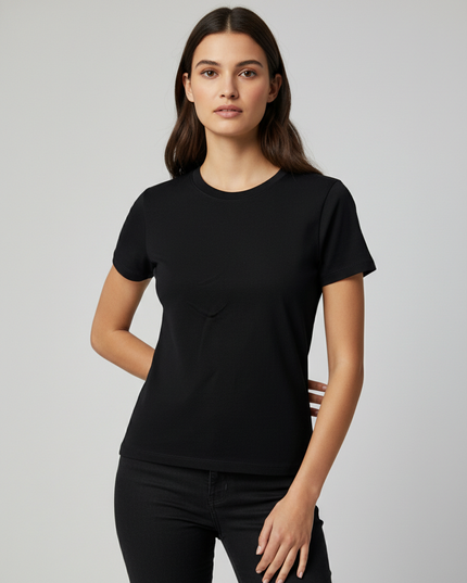 Pull&Bear Black Short Sleeve T-Shirt