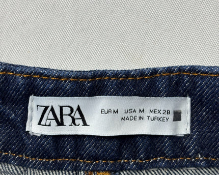 Zara Blue High-Waisted Tapered Jeans