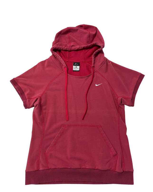 Nike Pink Dri-FIT Short Sleeve Hoodie