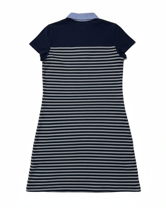 Tommy Hilfiger Navy Blue/White Striped Polo Dress