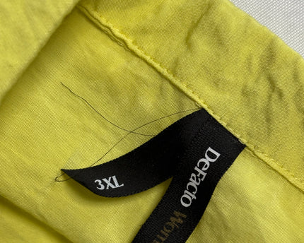 DeFacto Yellow Quarter-Zip Long Sleeve Tunic Dress