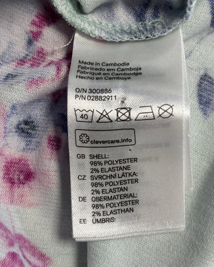 H&M Divided Mint Green Floral Sleeveless Skater Dress