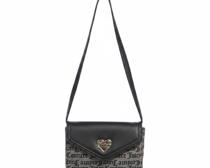 Juicy Couture Black Monogram Heart Crossbody Bag
