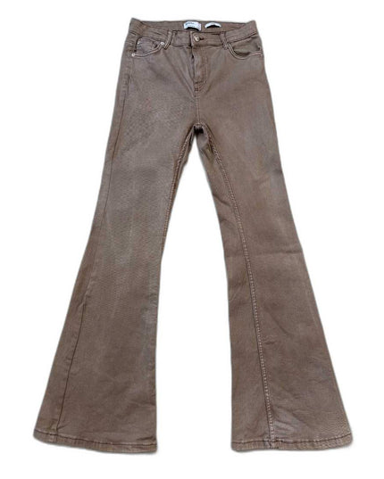 Bershka Flare Brown Denim Jeans - S | Waist: 28"