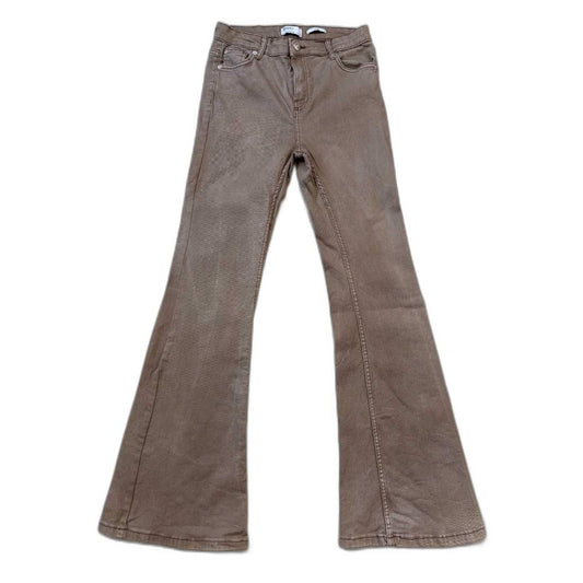 Bershka Flare Brown Denim Jeans - S | Waist: 28"