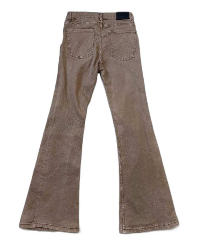 Bershka Flare Brown Denim Jeans - S | Waist: 28"