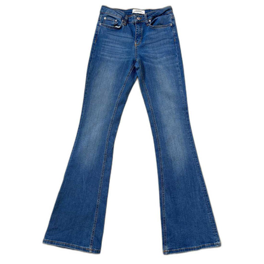 Zara Woman Premium Denim Flared Blue Jeans - XS | Waist: 26"