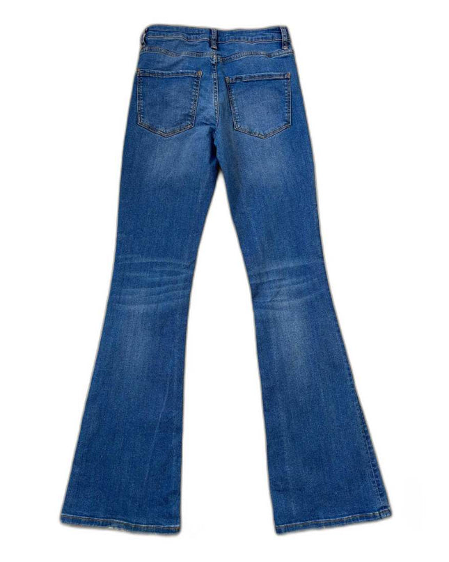 Zara Woman Premium Denim Flared Blue Jeans - XS | Waist: 26"