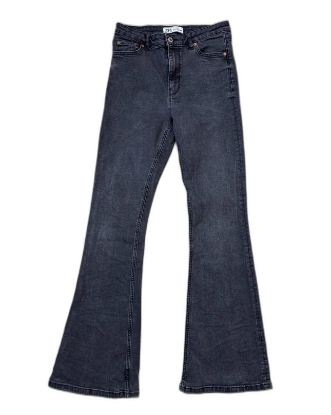Zara Woman Premium Wide Leg Gray Denim Jeans - S | Waist: 28"
