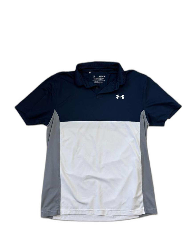 Under Armour Performance Navy, White & Grey Polo Shirt - XS