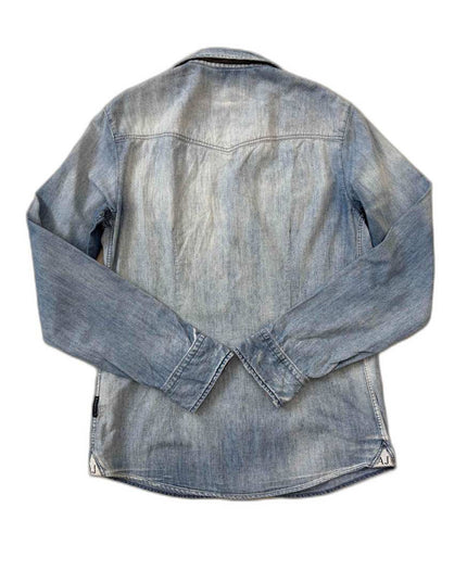 Armani Jeans Faded Light Wash Denim Shirt- XS