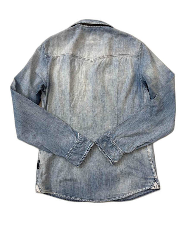 Armani Jeans Faded Light Wash Denim Shirt- XS