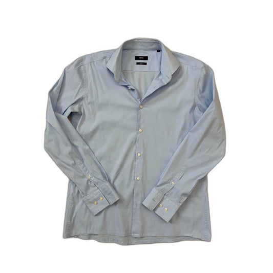 BOSS Joey Slim Fit Light Blue Long Sleeve Shirt - M