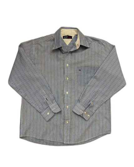 Tommy Hilfiger Classic Fit Multi-Stripe Blue Shirt - M