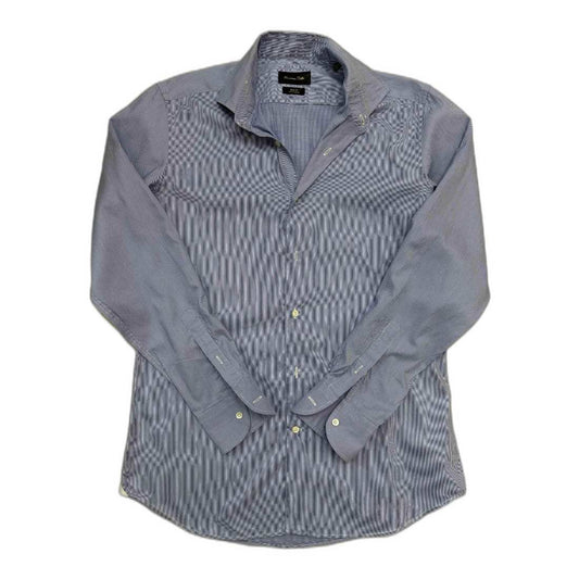 Massimo Dutti Slim Fit Micro checked Blue Shirt - S