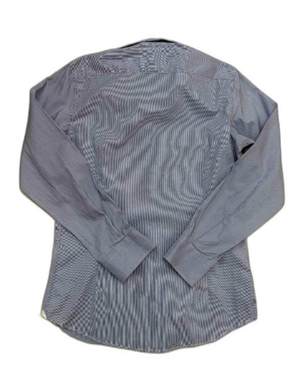 Massimo Dutti Slim Fit Micro checked Blue Shirt - S