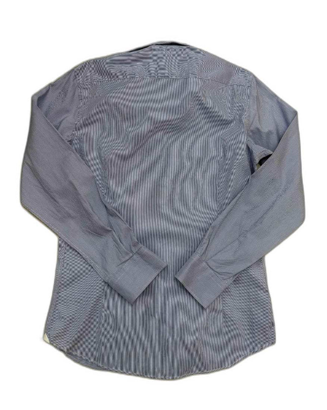 Massimo Dutti Slim Fit Micro checked Blue Shirt - S