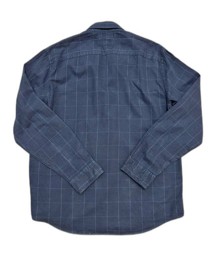 Tommy Hilfiger Regular Fit Navy Blue Windowpane Shirt - XL