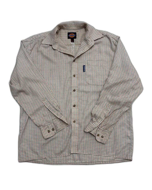 Dickies Multicolor Grid Check Beige Casual Shirt - XL