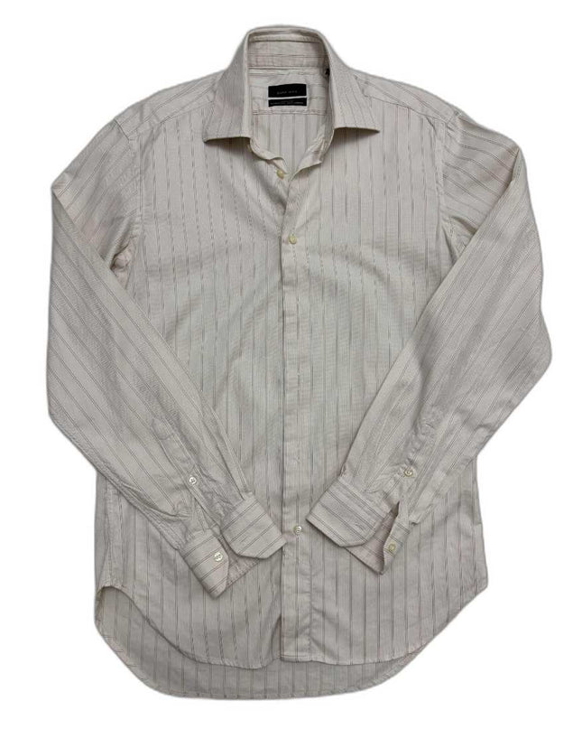 Zara Man Pinstripe Cotton Cream Shirt - S