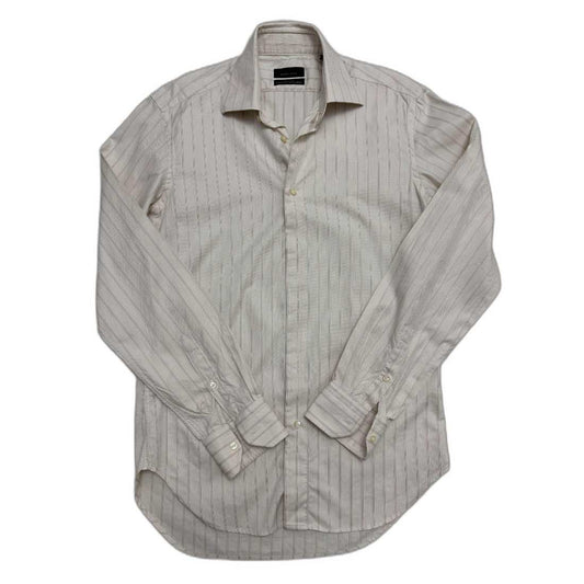 Zara Man Pinstripe Cotton Cream Shirt - S