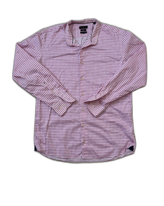 Tommy Hilfiger Tailored Fitted Wrinkle-Free Check Shirt - M