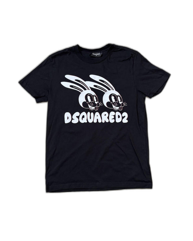 Dsquared2 Twins Rabbit Print Black T-Shirt - S